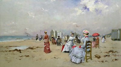 La Plage de Trouville - Paul Rossert